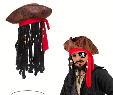 Perruque pirate des Caraïbes